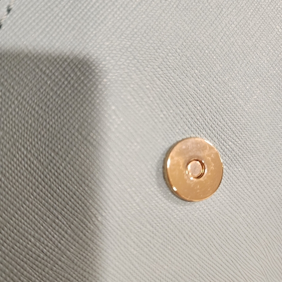 Kate Spade Light Blue Leather Crossbody Bag Envelope Flap Quiet Luxury Garden - Picture 9 of 16